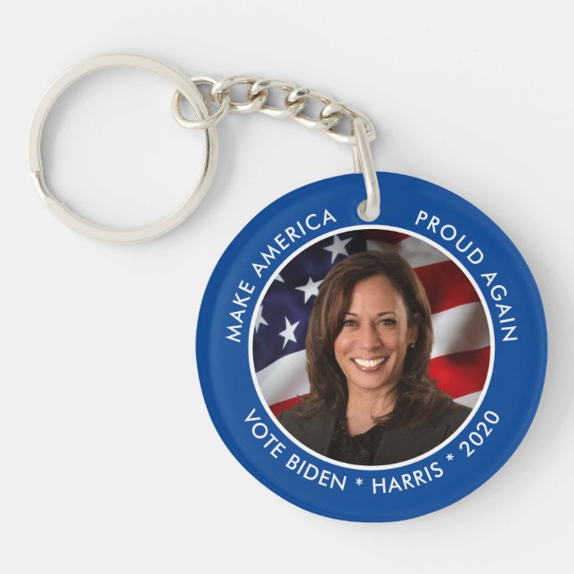 Kamala Harris 2020 Collectable Keepsake Photo Keychain (Front)