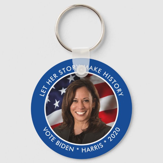 Kamala Harris 2020 Collectible Keepsake Photo Keychain (Front)