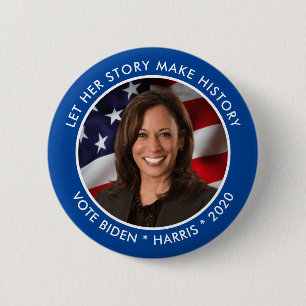 Kamala Harris 2020 Historic Collectible Photo 2 Inch Round Button