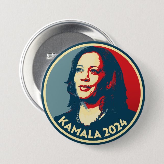 Kamala Harris 2024 3 Inch Round Button (Front & Back)
