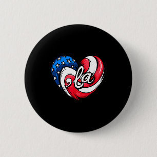 Kamala Harris 2024 American Flag Heart Comma La Pa 2 Inch Round Button