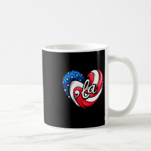 Kamala Harris 2024 American Flag Heart Comma La Pa Coffee Mug