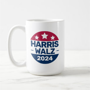 Kamala Harris 2024 AND For President Election Camp Coffee Mug