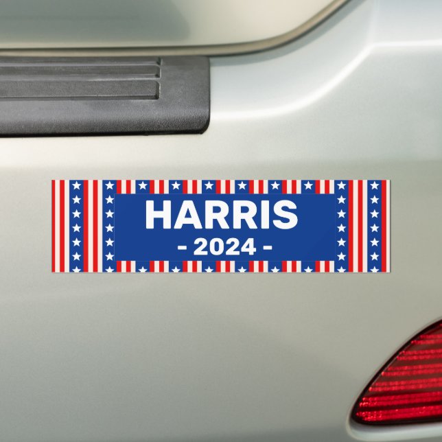 Kamala Harris 2024 Bumper Sticker (On Car)