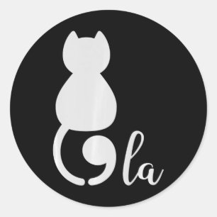 Kamala Harris 2024 Cat Lady President Comma La Fun Classic Round Sticker
