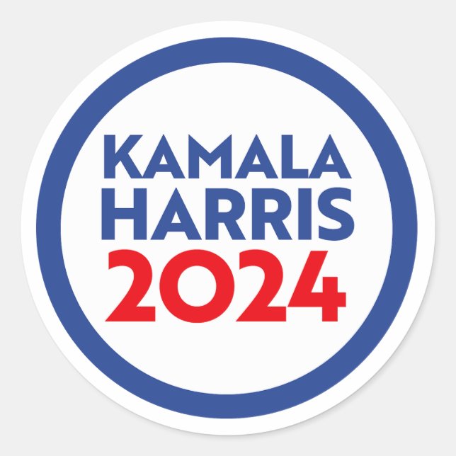 Kamala Harris 2024 Classic Round Sticker (Front)