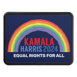 Kamala Harris 2024 Election Rainbow LGBTQ Trailer Hitch Cover