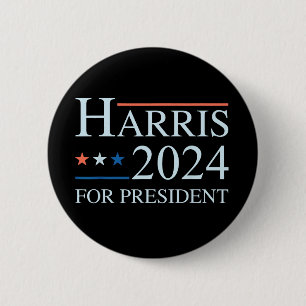 Kamala Harris 2024 For President 2 Inch Round Button