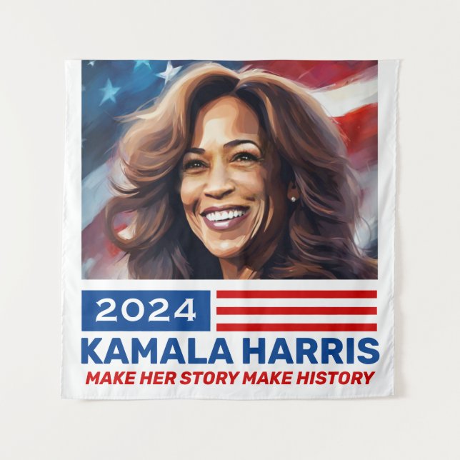 Kamala Harris 2024 for President Banners Tapestry (Front)