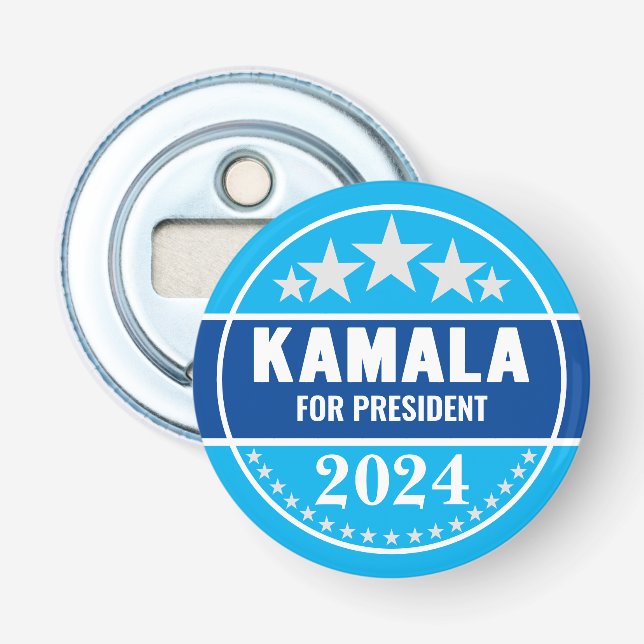 Kamala Harris 2024 for President Bottle Opener (Front)