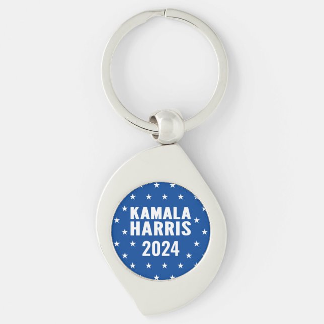 Kamala Harris 2024 for President Button Keychain (Front)