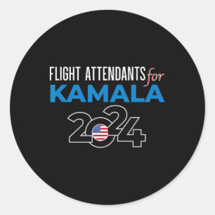 Kamala Harris 2024 For President Classic Round Sticker