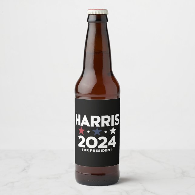 Kamala Harris 2024 For President Election Campaign Beer Bottle Label (Front)
