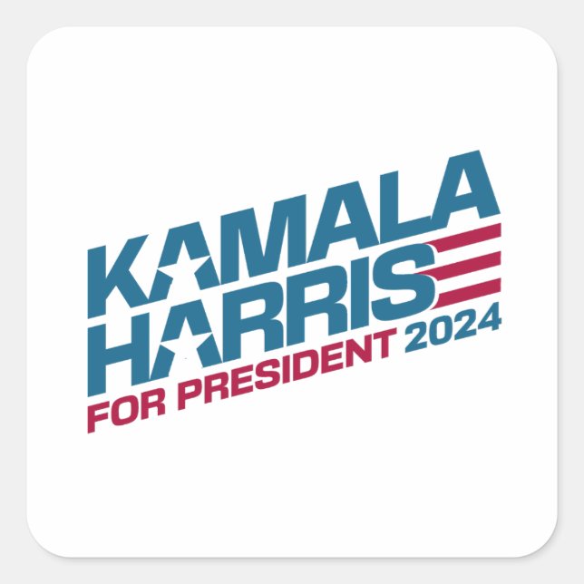 Kamala Harris 2024 For President Election Campaign Square Sticker (Front)