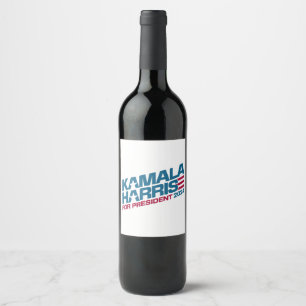 Kamala Harris 2024 For President Election Campaign Wine Label