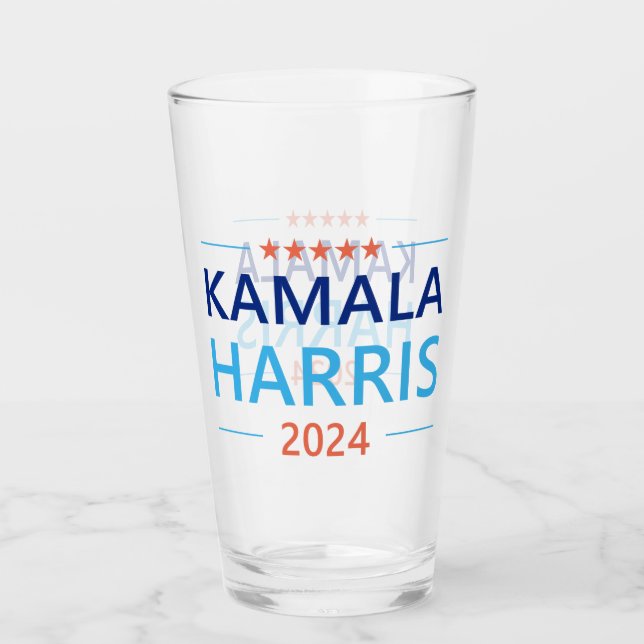 Kamala Harris 2024 for President Glass (Front)