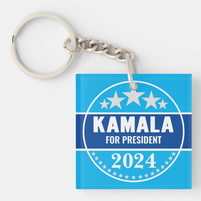 Kamala Harris 2024 for President Keychain (Front)