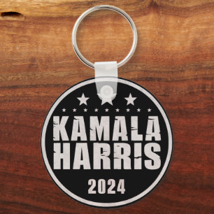 Kamala Harris 2024 For President Retro Election Keychain