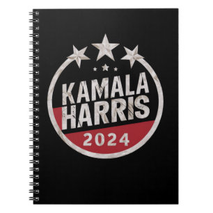 Kamala Harris 2024 For President Retro Election Notebook