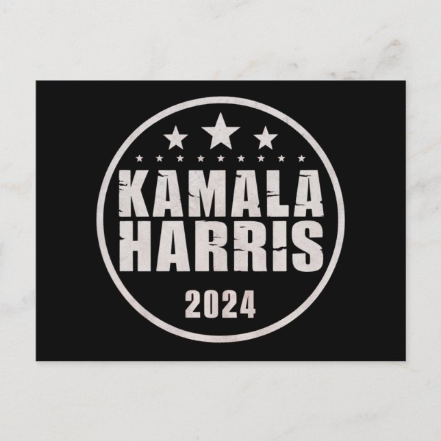 Kamala Harris 2024 For President Retro Election Postcard (Front)