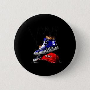 Kamala Harris 2024 High Heels Stepping On Red Mega 2 Inch Round Button