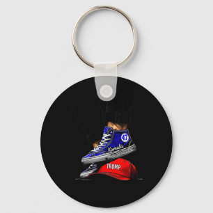 Kamala Harris 2024 High Heels Stepping On Red Mega Keychain