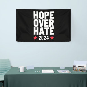 Kamala Harris 2024 Hope Over Hate Presidential Banner