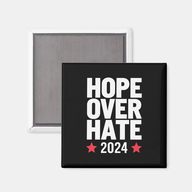 Kamala Harris 2024 Hope Over Hate Presidential  Magnet (Front/Back)