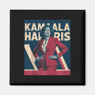 Kamala Harris 2024 - Leading With Strength Design Magnet