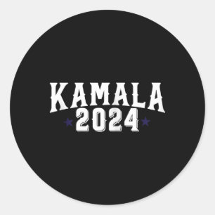 Kamala Harris 2024 Madam President Election Campai Classic Round Sticker