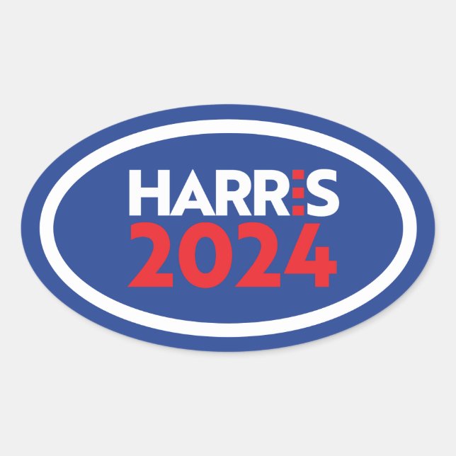 Kamala Harris 2024 Oval Sticker (Front)