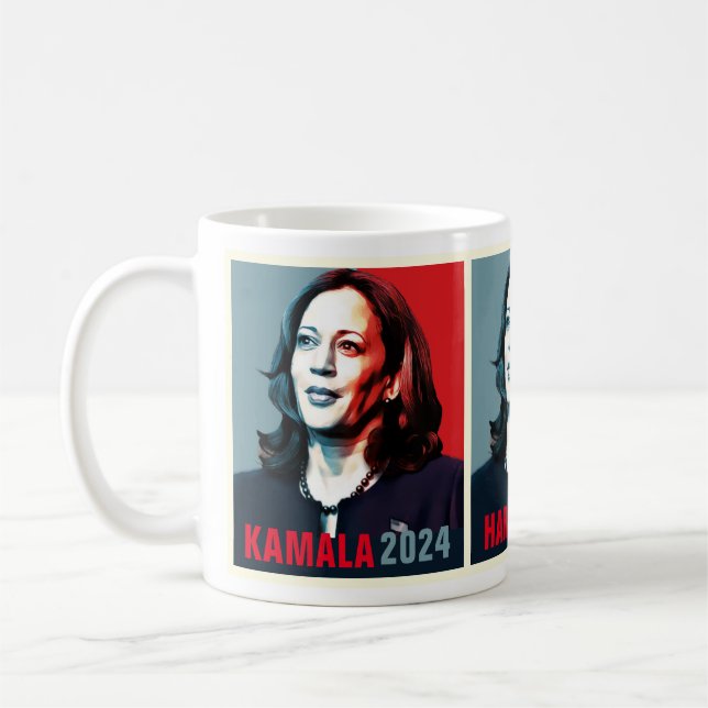 Kamala Harris 2024 Pop Art Triptych Coffee Mug (Left)