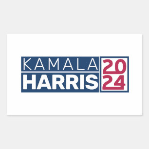 Kamala Harris 2024 President American Flag Vintage Sticker