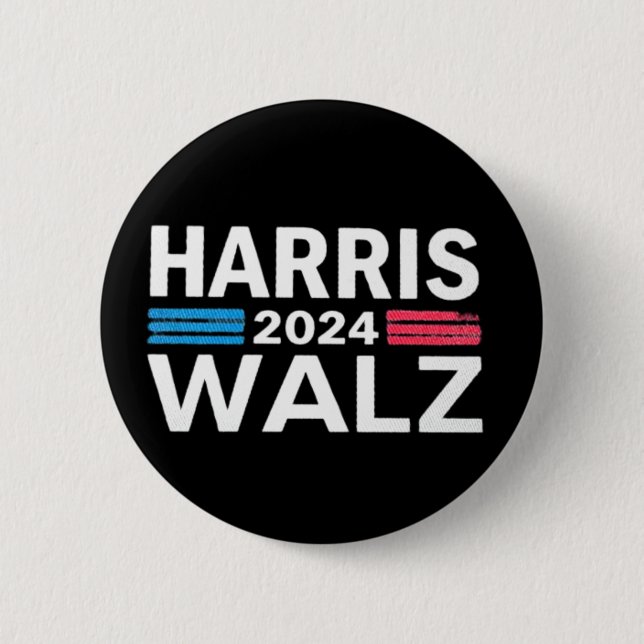 Kamala Harris 2024 President Comma La Funny Hat  2 Inch Round Button (Front)