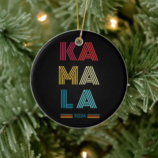 Kamala Harris 2024 Presidential Election Ceramic Ornament (Tree)