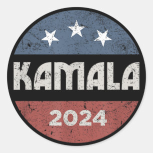 Kamala Harris 2024 Presidential Election  Classic Round Sticker
