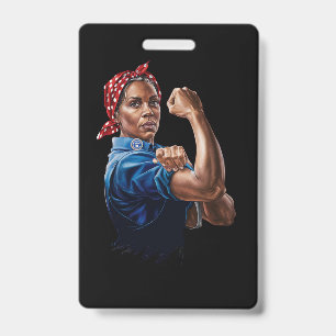 Kamala Harris 2024 Rosie The Riveter Childless Cat Badge