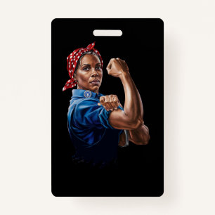 Kamala Harris 2024 Rosie The Riveter Childless Cat Badge
