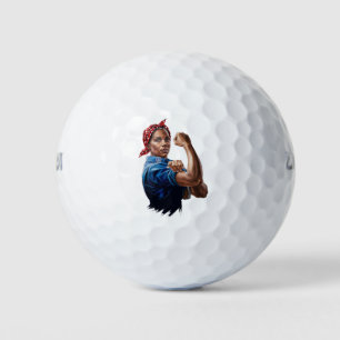 Kamala Harris 2024 Rosie The Riveter Childless Cat Golf Balls