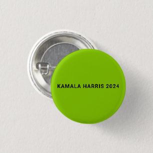 kamala harris 2024 simple custom text brat green 1 inch round button