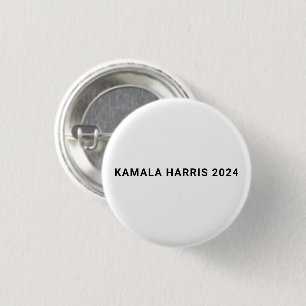 kamala harris 2024 simple minimalist elegant white 1 inch round button