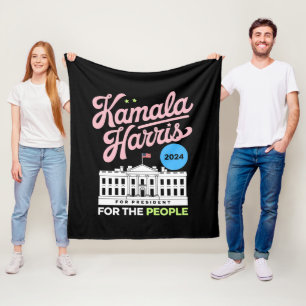 Kamala Harris 2024 Social Democrat Vote Blue Fleece Blanket