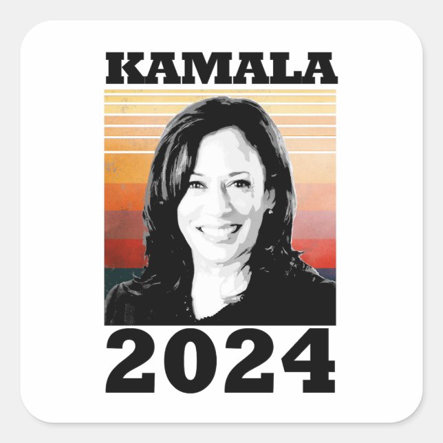 Kamala Harris 2024 Square Sticker (Front)