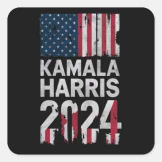 KAMALA HARRIS 2024 SQUARE STICKER