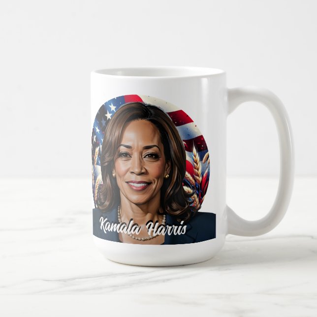  Kamala Harris 2024  Stars and Stripes Coffee Mug (Right)