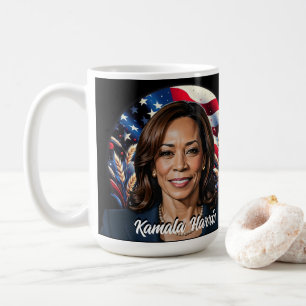 Kamala Harris 2024 Stars and Stripes Coffee Mug