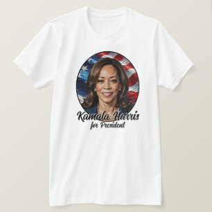 Kamala Harris 2024 Stars and Stripes T-Shirt