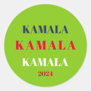 Kamala Harris 2024 Support Brat Green  Classic Round Sticker