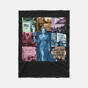 Kamala Harris 2024 Tour In My Voting Era Madam Pre Fleece Blanket