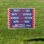 Kamala Harris 2024: Truth Unity Science Hope Sign<br><div class="desc">Support Kamala Harris's 2024 presidential campaign with this inspiring "Truth,  Unity,  Science,  Hope" sign.</div>